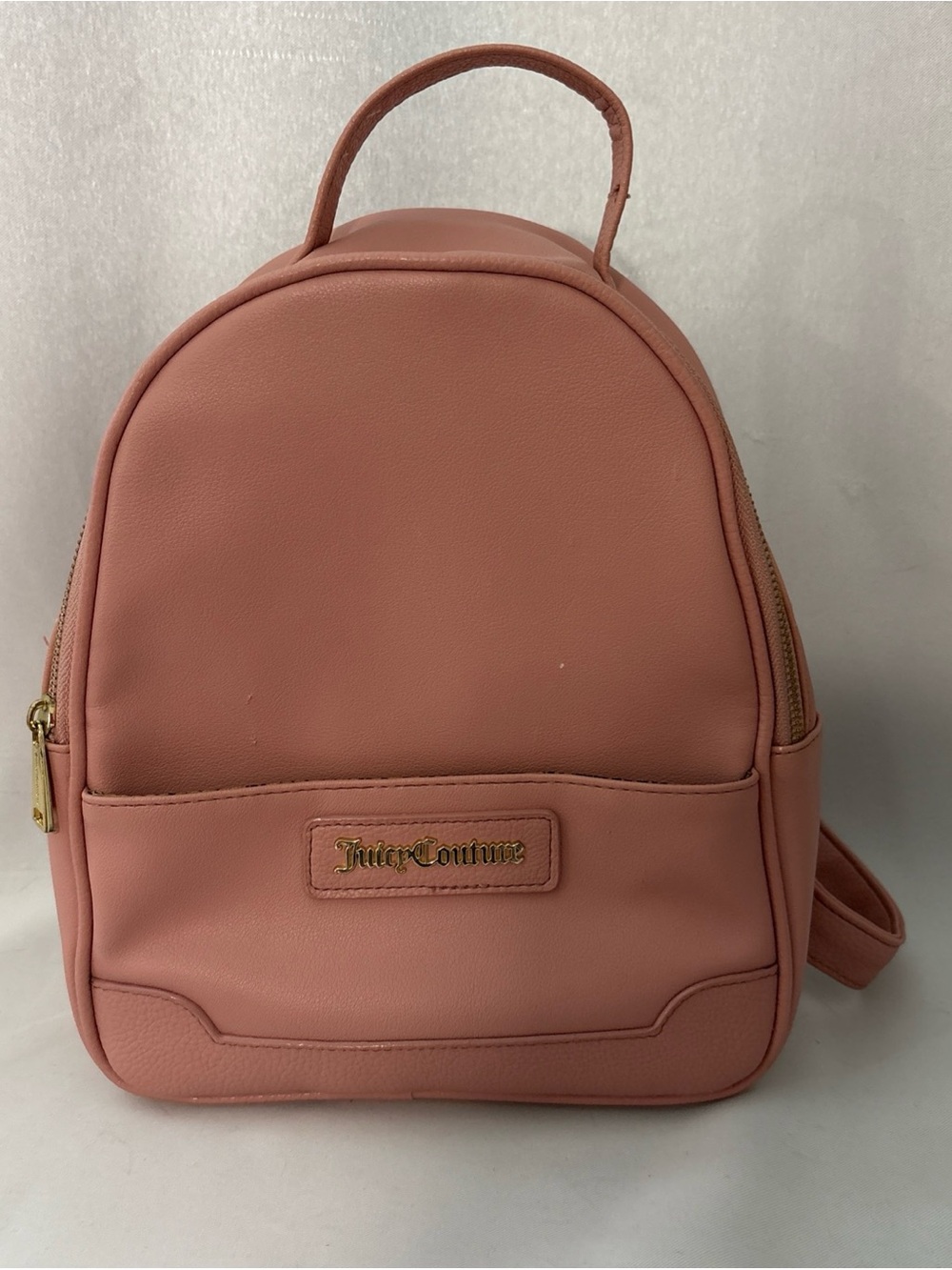 Juicy Couture Dusty Pink Mini Backpack with Gold Hardware